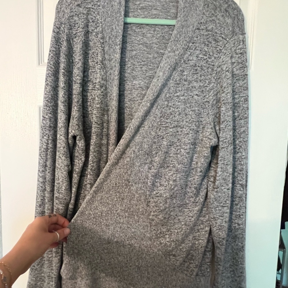 Women's MIDI Grey Cardigan - Picture 3 of 7